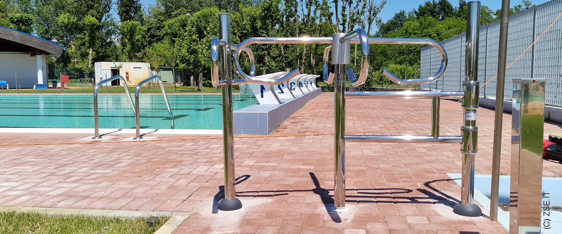 Tornello Orizzontale 4 Bracci o Girello Acciaio Inox per Piscina